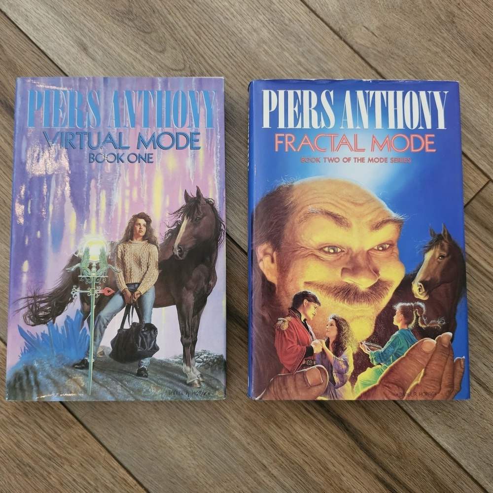 Piers Anthony Mode Series 1 & 2 HC Lot 1st Edition/Printing Virtual Fractal Mode